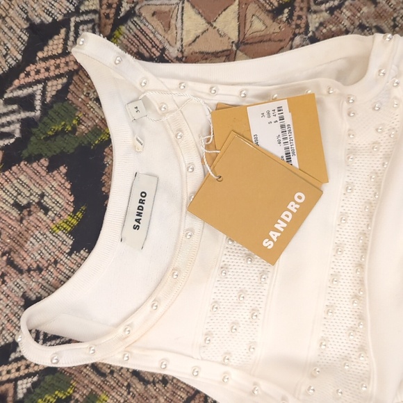 NWT Sandro Maxi Beaded Dress - Picture 4 of 6